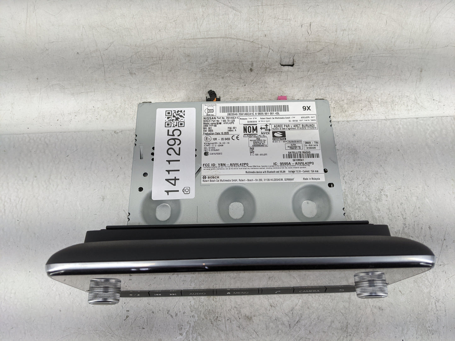 2020 Nissan Altima Radio AM FM Cd Player Receiver Replacement P/N:2591A6CA0E Fits OEM Used Auto Parts - Oemusedautoparts1.co
