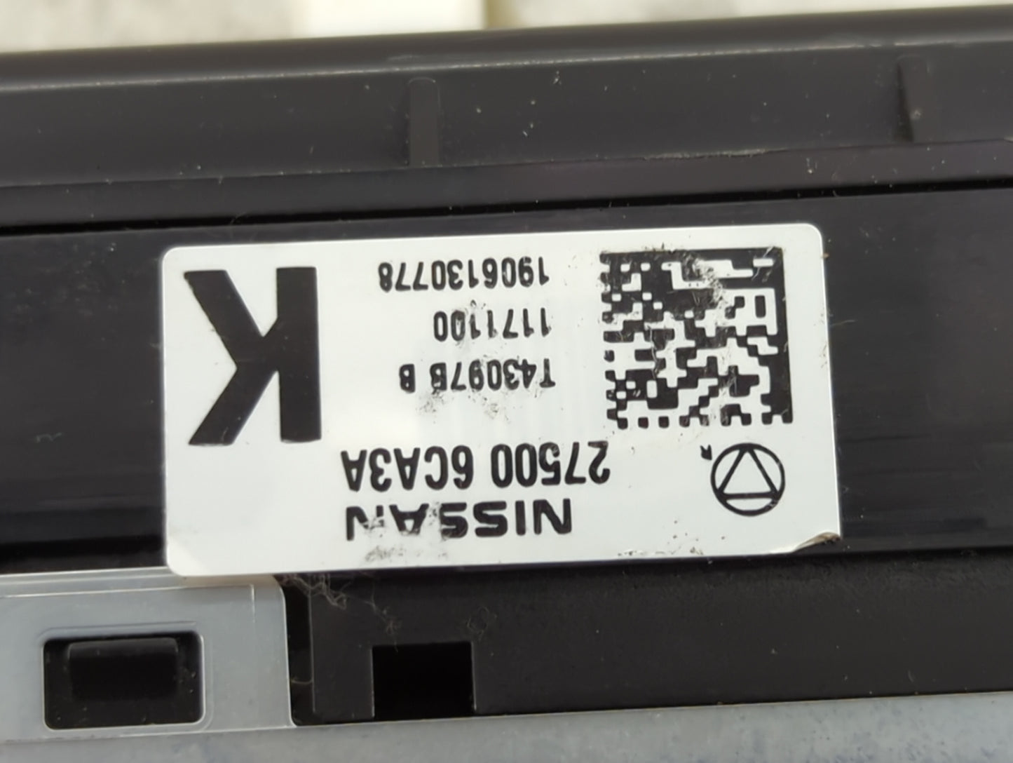 2019-2022 Nissan Altima Climate Control Module Temperature AC/Heater Replacement P/N:27500 6CA3A 27500 6CA3A Fits OEM Used A