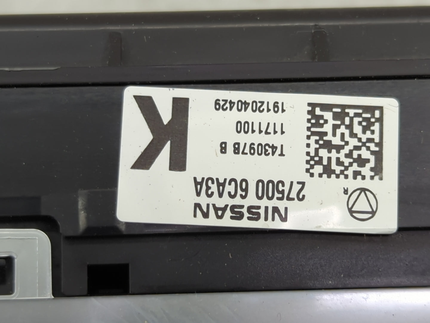 2019-2022 Nissan Altima Climate Control Module Temperature AC/Heater Replacement P/N:27500 6CA3A T43097B Fits OEM Used Auto 
