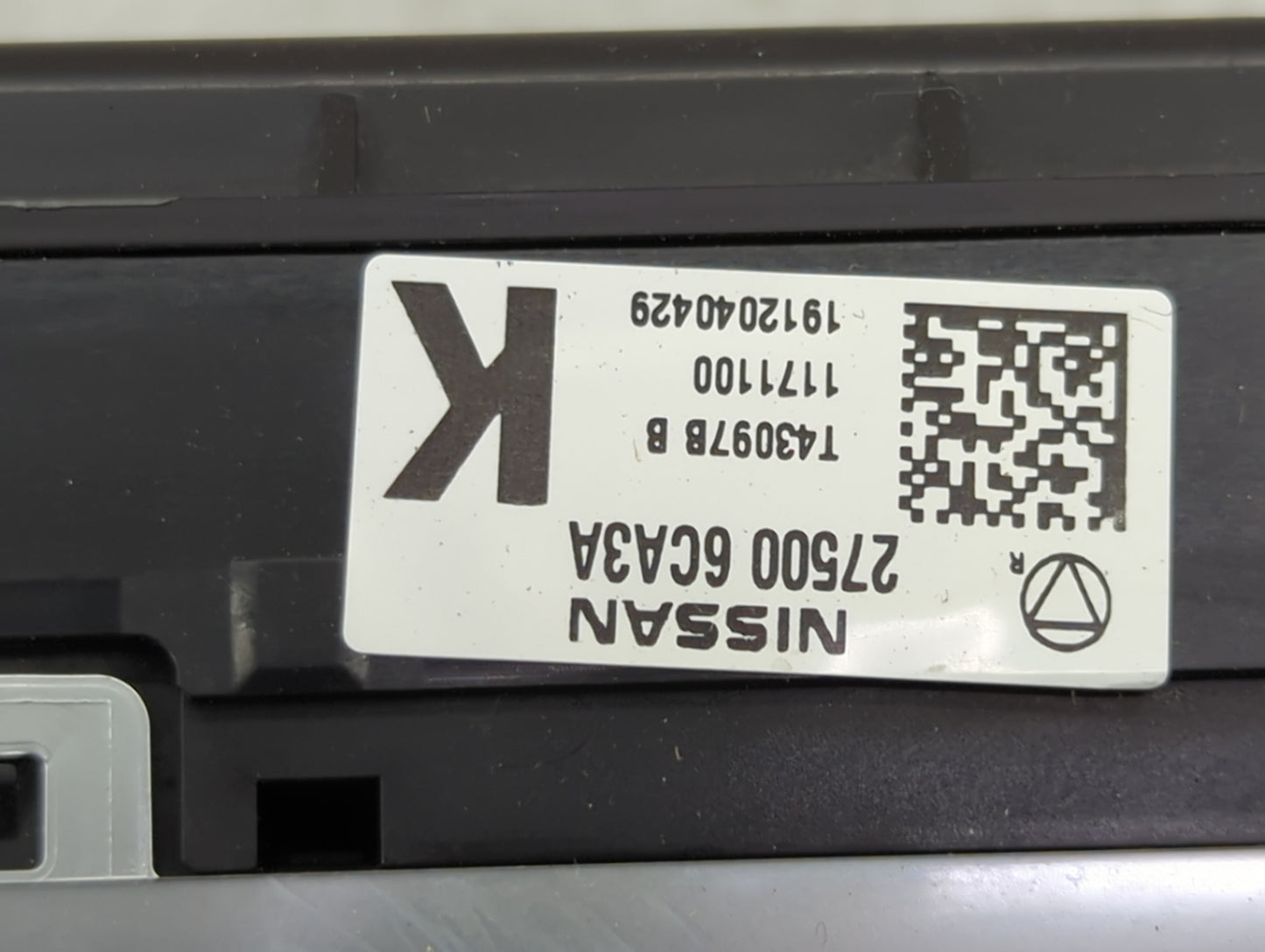 2019-2022 Nissan Altima Climate Control Module Temperature AC/Heater Replacement P/N:27500 6CA3A T43097B Fits OEM Used Auto 