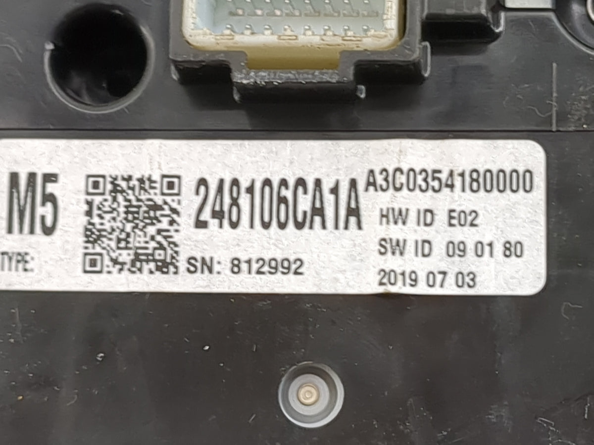 2020 Nissan Altima Instrument Cluster Speedometer Gauges P/N:248106CA1A A3C0354180000 Miles: Fits OEM Used Auto Parts - Oemu