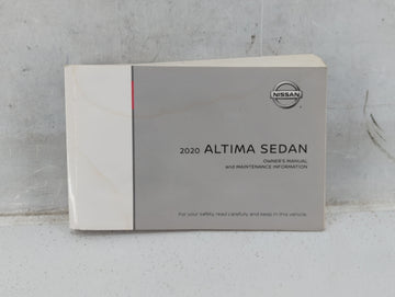 2020 Nissan Altima Owners Manual Book Guide P/N:OM20EA 0L34U2 OEM Used Auto Parts - Oemusedautoparts1.com