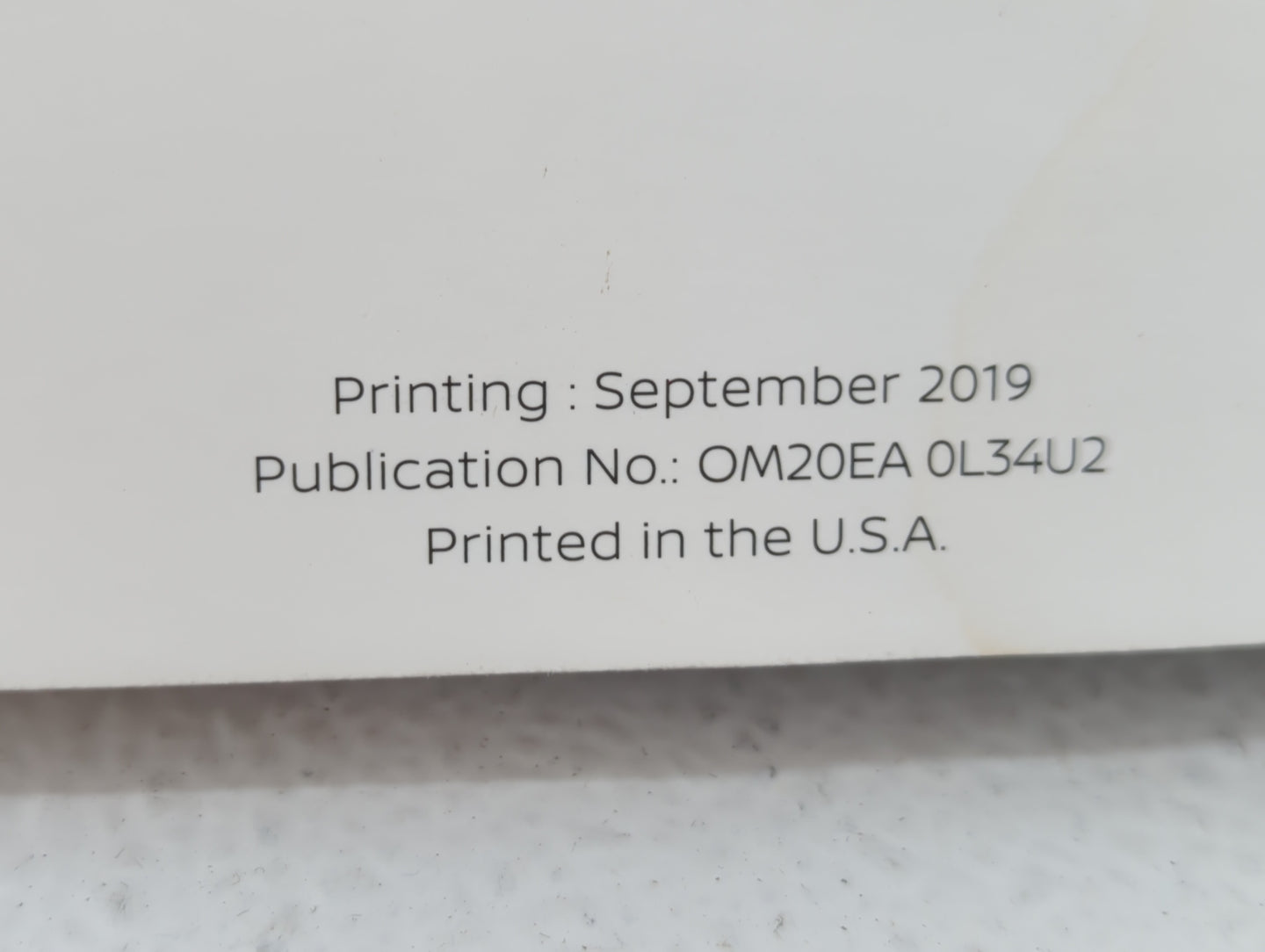 2020 Nissan Altima Owners Manual Book Guide P/N:OM20EA 0L34U2 OEM Used Auto Parts - Oemusedautoparts1.com