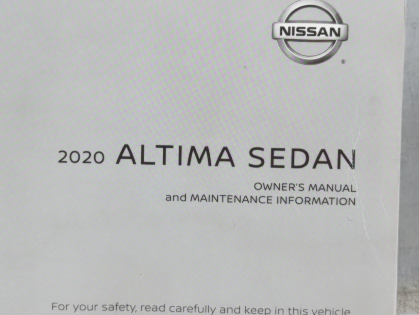 2020 Nissan Altima Owners Manual Book Guide P/N:OM20EA 0L34U2 OEM Used Auto Parts - Oemusedautoparts1.com