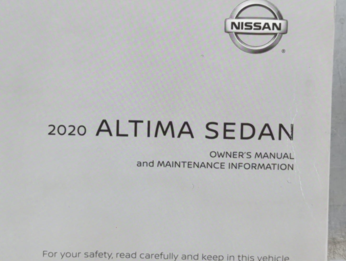 2020 Nissan Altima Owners Manual Book Guide P/N:OM20EA 0L34U2 OEM Used Auto Parts - Oemusedautoparts1.com