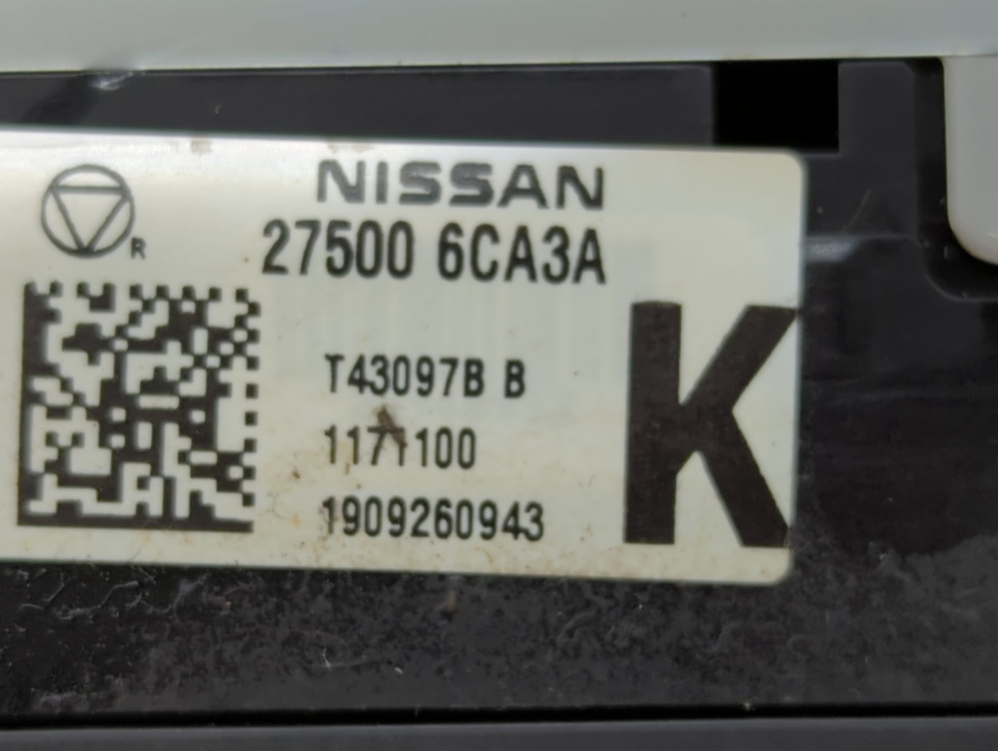 2019-2022 Nissan Altima Climate Control Module Temperature AC/Heater Replacement P/N:27500 6CA3A Fits Fits 2019 2020 2021 20