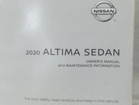 2020 Nissan Altima Owners Manual Book Guide OEM Used Auto Parts - Oemusedautoparts1.com