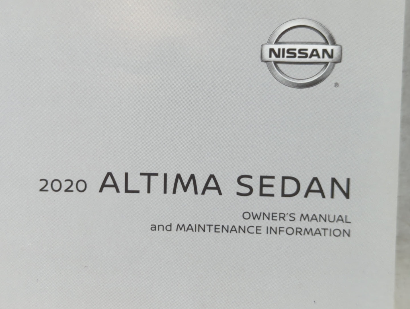 2020 Nissan Altima Owners Manual Book Guide P/N:OM20EA 0L34U2 OEM Used Auto Parts - Oemusedautoparts1.com