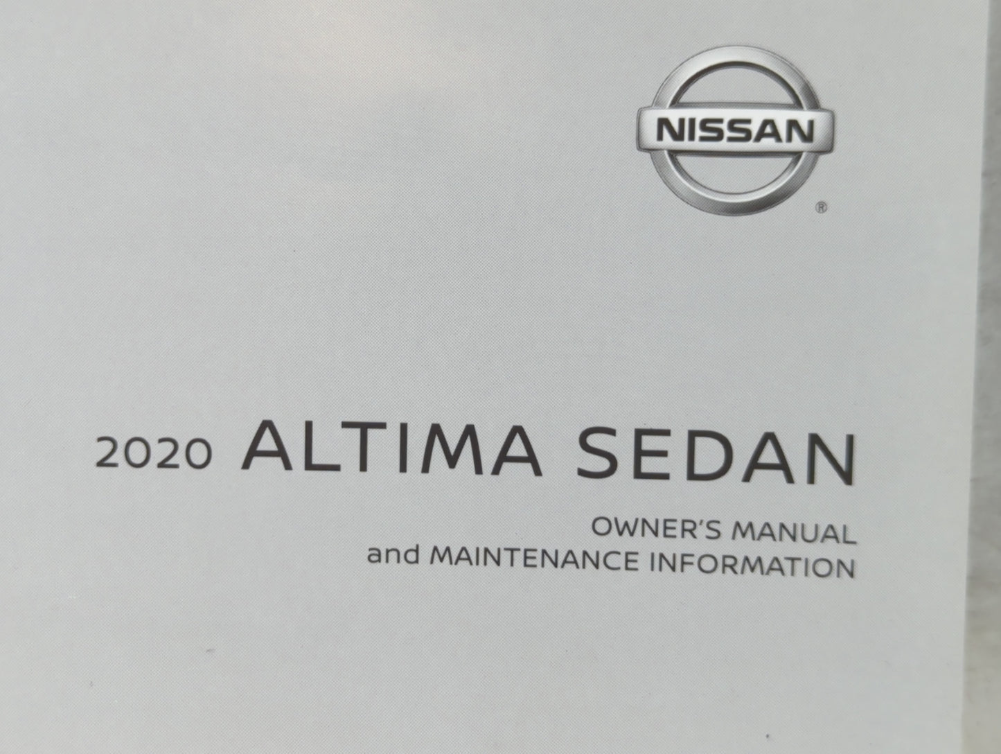 2020 Nissan Altima Owners Manual Book Guide P/N:OM20EA 0L34U2 OEM Used Auto Parts - Oemusedautoparts1.com