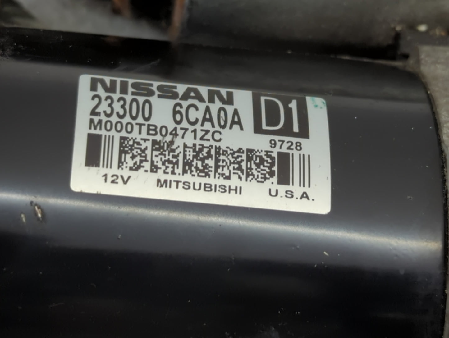 2019-2022 Nissan Altima Car Starter Motor Solenoid OEM P/N:23300 6CA0A Fits Fits 2019 2020 2021 2022 OEM Used Auto Parts - O