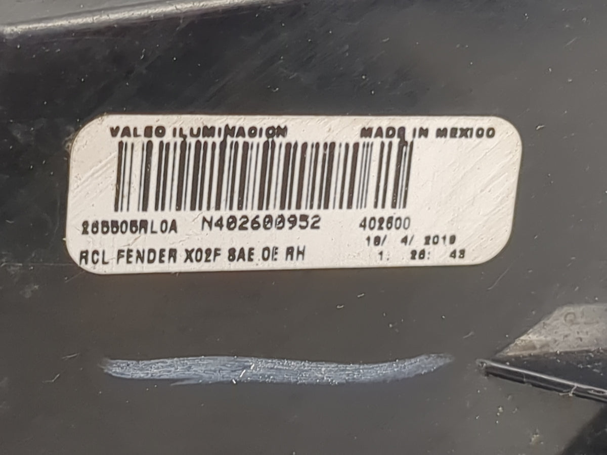 2018-2020 Nissan Kicks Tail Light Assembly Passenger Right OEM P/N:265505RL0A N402600952 Fits Fits 2018 2019 2020 OEM Used A
