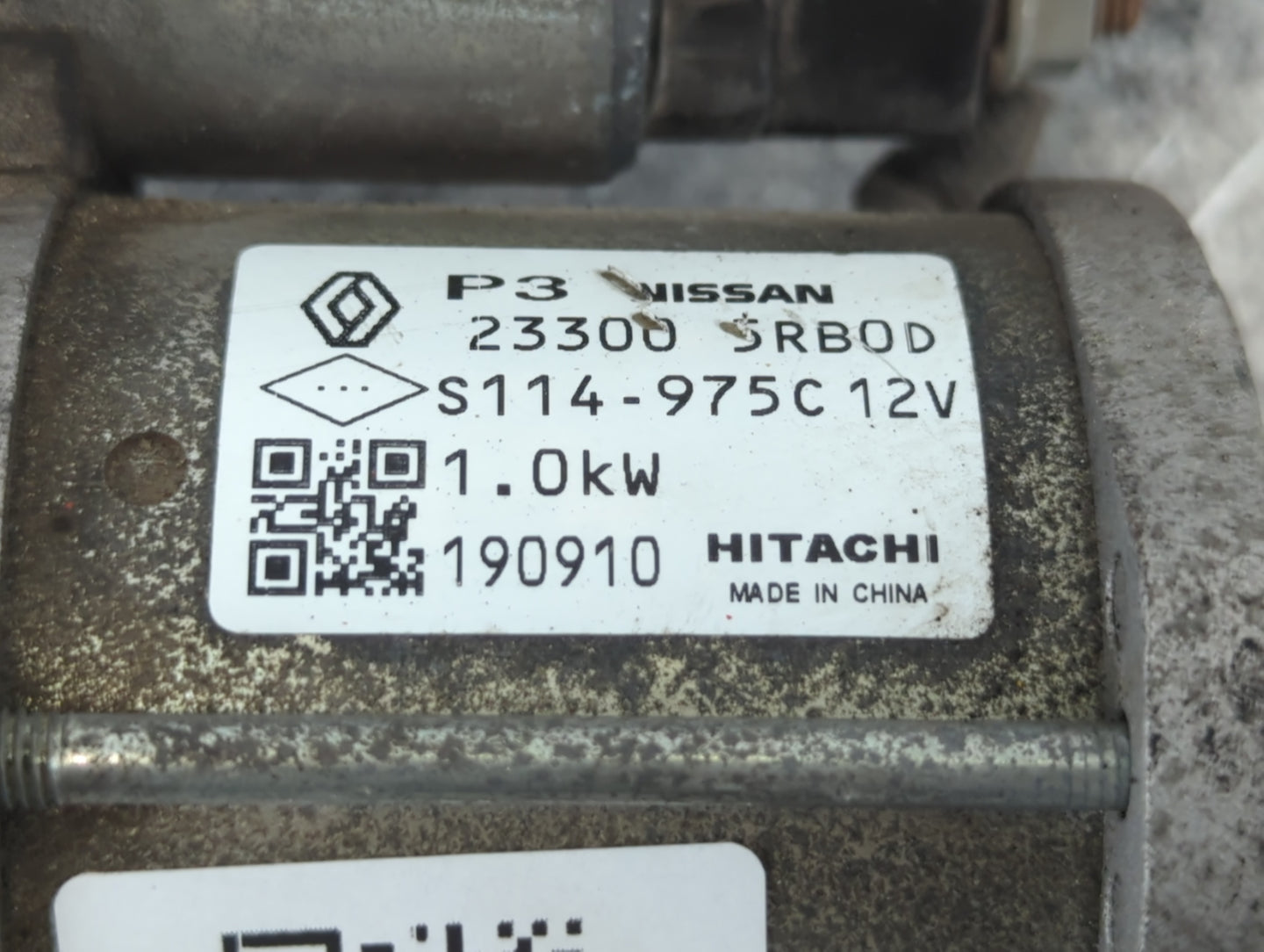 2019-2021 Nissan Kicks Car Starter Motor Solenoid OEM P/N:23300 5RB0D S114-975C 12V Fits Fits 2019 2020 2021 2022 OEM Used A