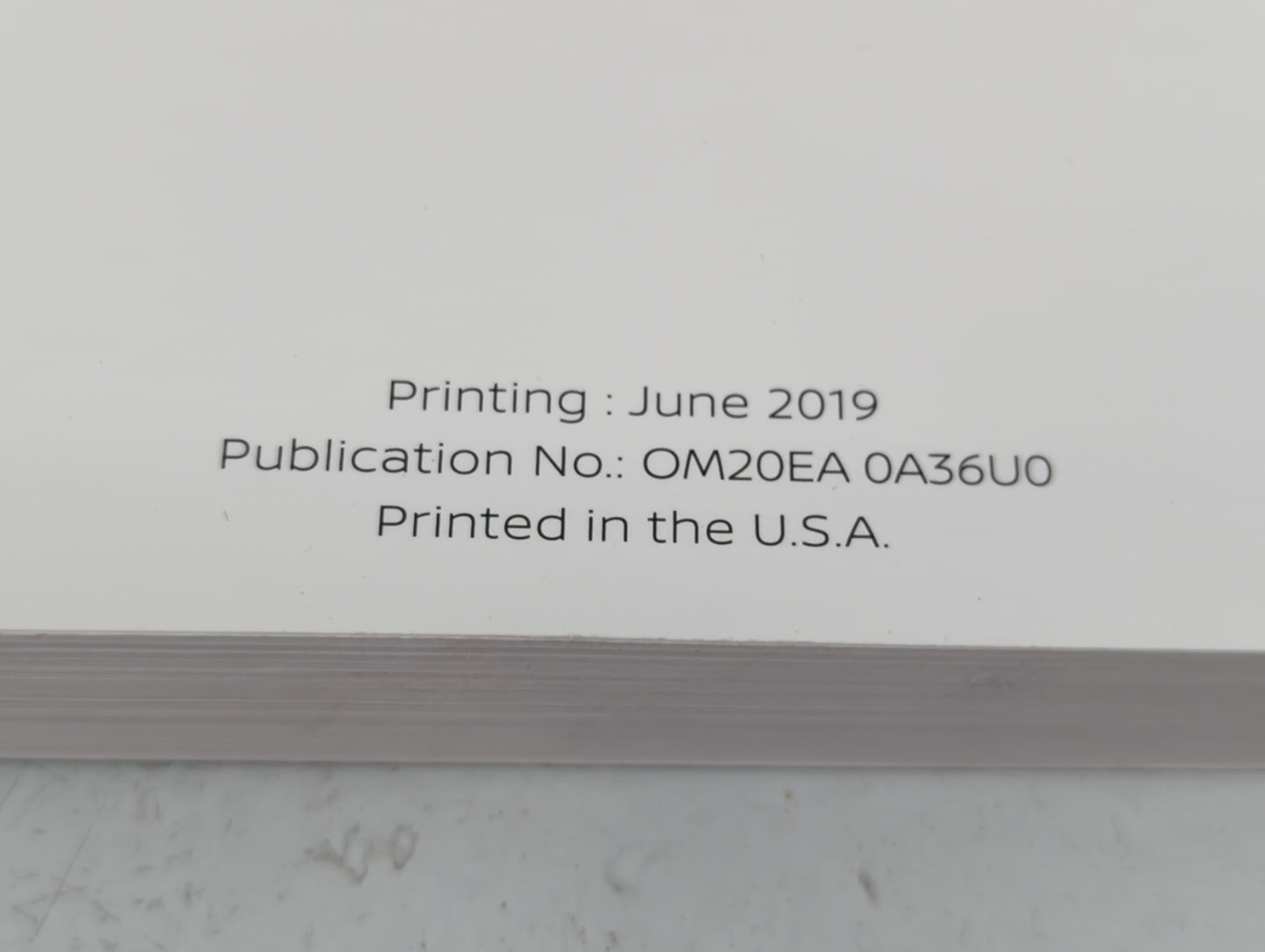 2020 Nissan Maxima Owners Manual Book Guide P/N:OM20EA 0A36U0 OEM Used Auto Parts - Oemusedautoparts1.com