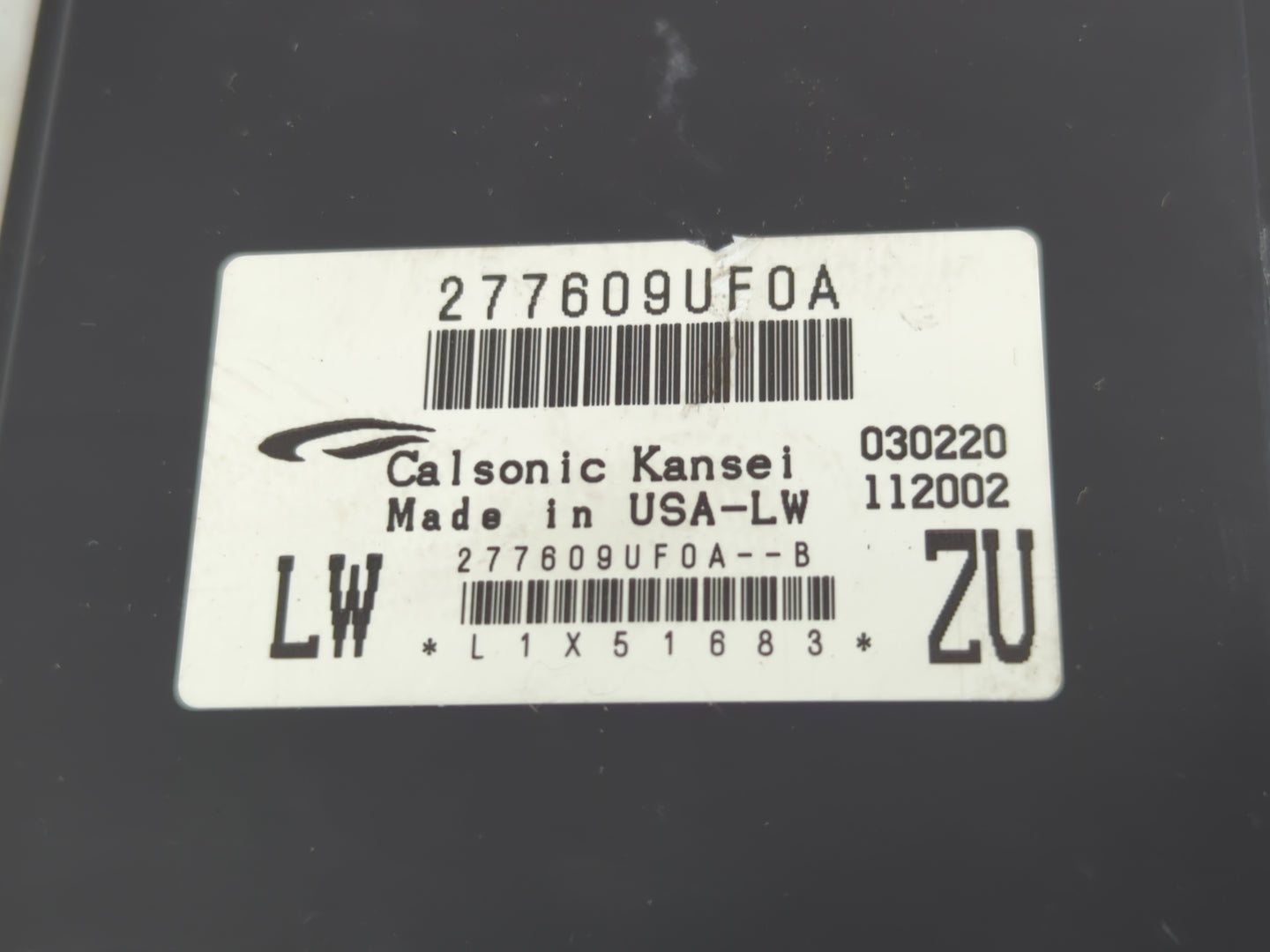 2019-2020 Nissan Murano Temperature Control Module 277609uf0a - Oemusedautoparts1.com