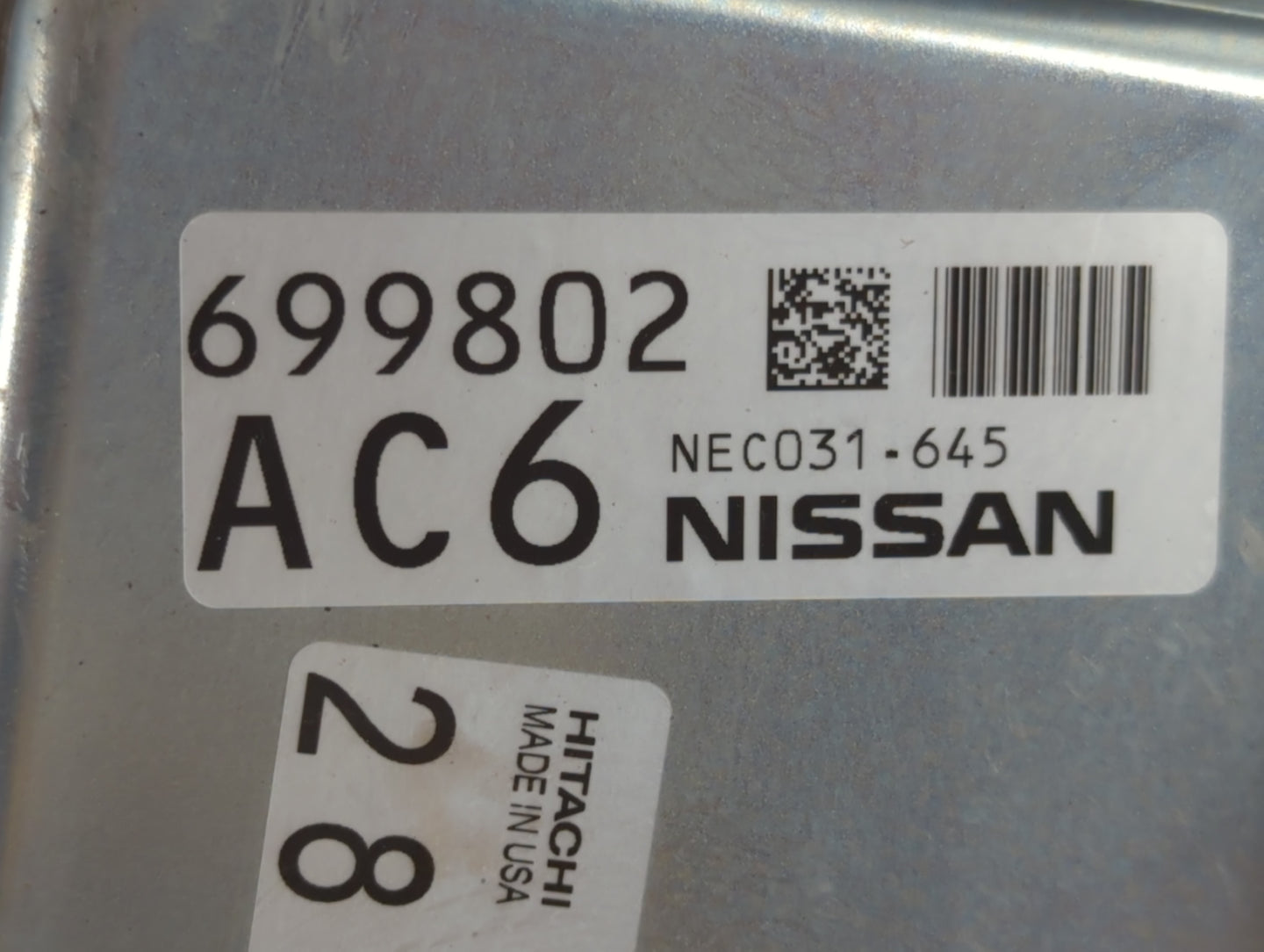 2020-2022 Nissan Murano PCM Engine Control Computer ECU ECM PCU OEM P/N:699802AC6 NEC031-645 Fits Fits 2020 2021 2022 OEM Us