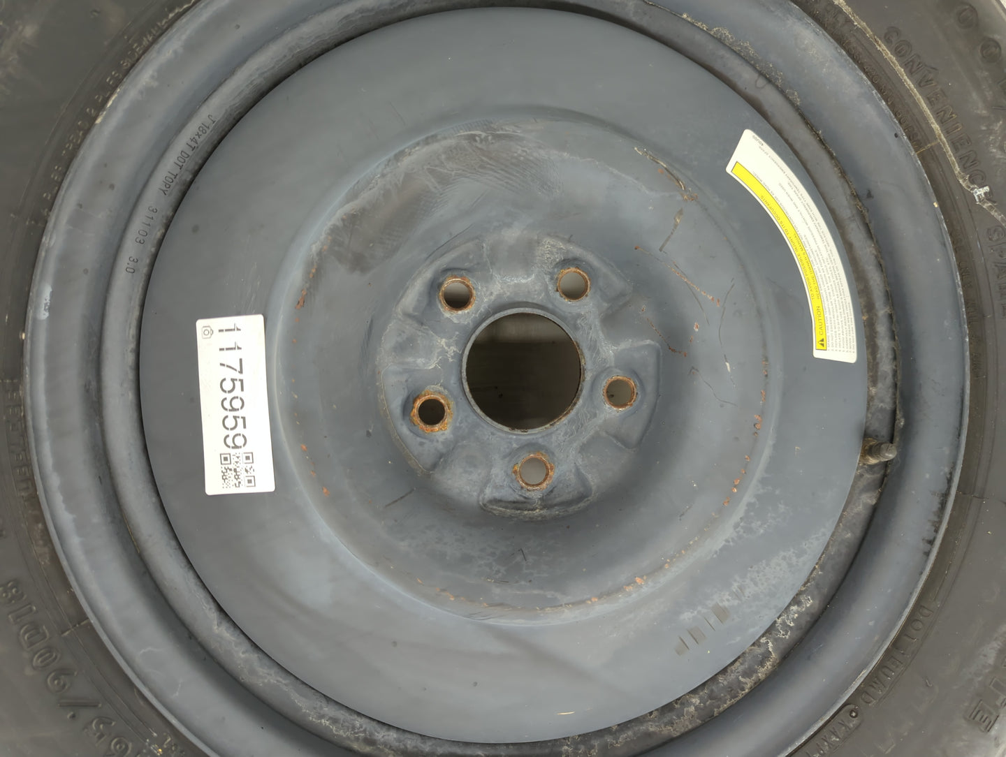 2015-2019 Nissan Murano Spare Donut Tire Wheel Rim Oem - Oemusedautoparts1.com
