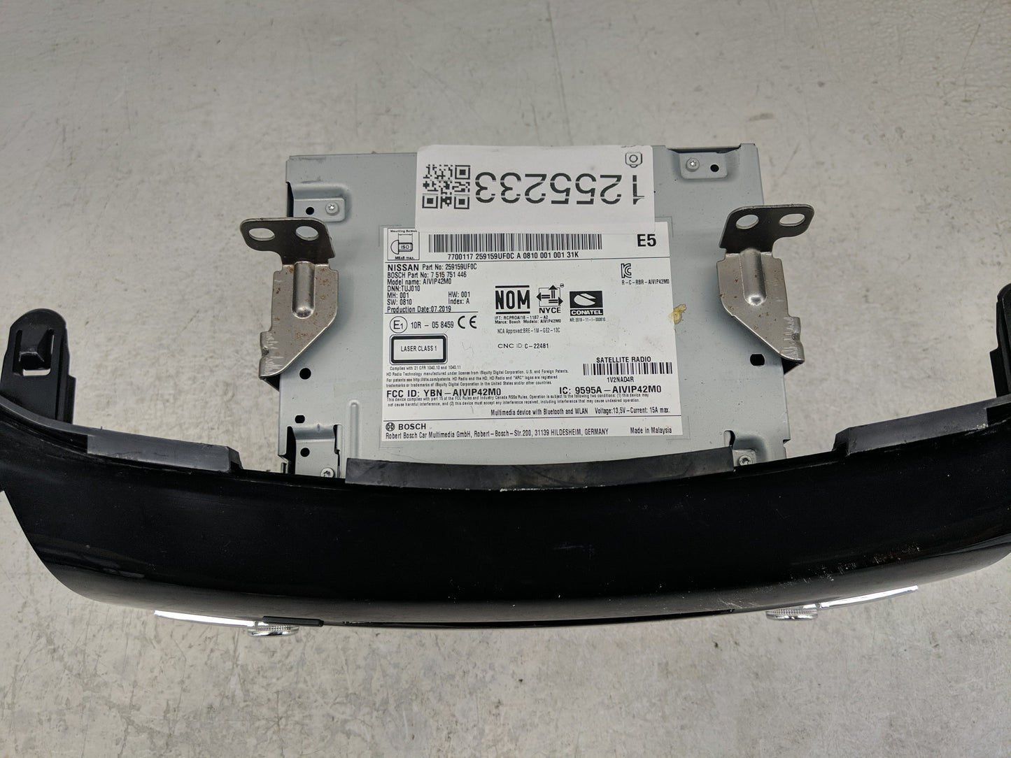 2019-2021 Nissan Murano Radio AM FM Cd Player Receiver Replacement P/N:259159UF0C Fits Fits 2019 2020 2021 OEM Used Auto Par