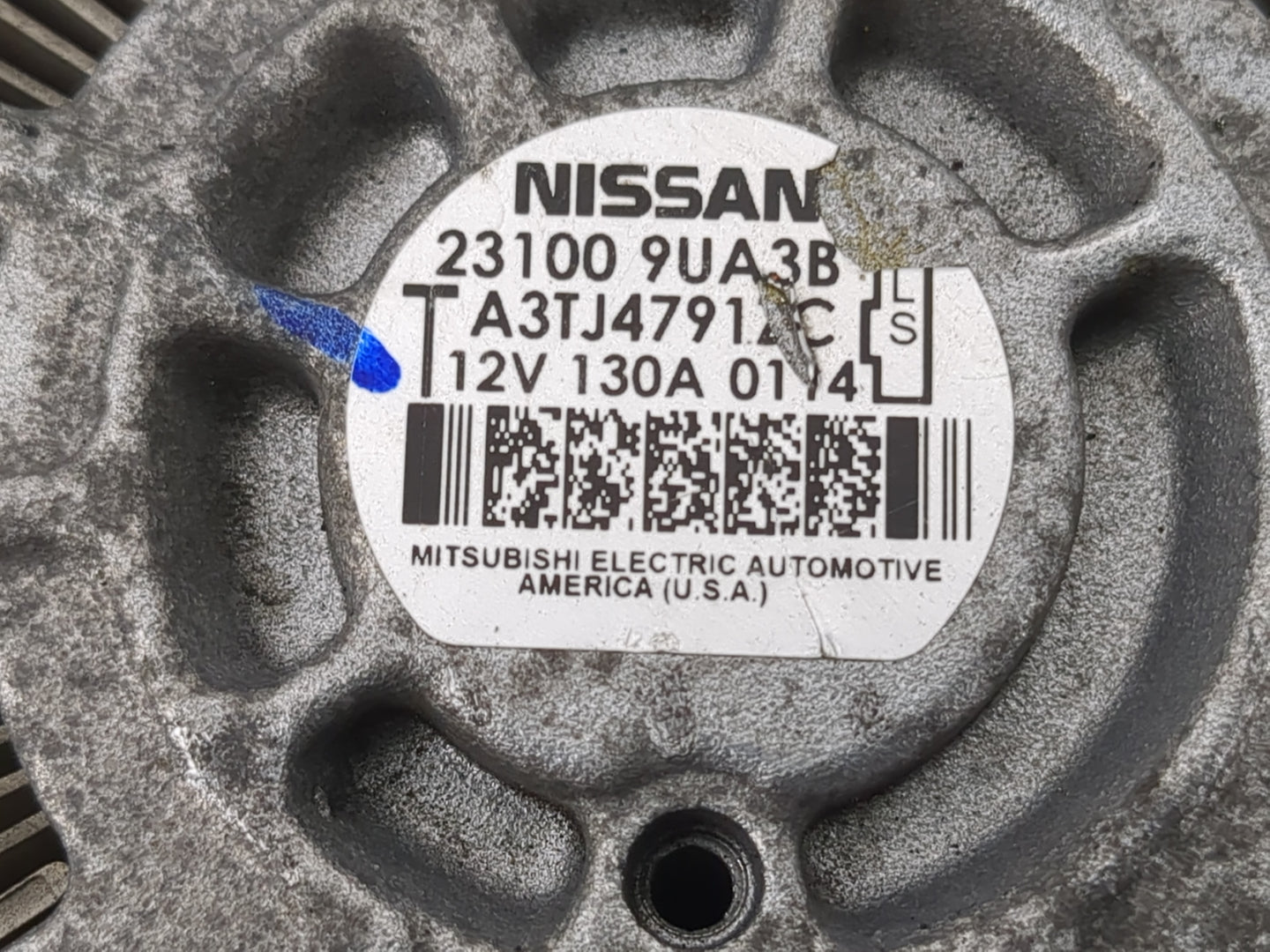 2018-2022 Nissan Murano Alternator Replacement Generator Charging Assembly Engine OEM P/N:12V 130A 0174 23100 9UA3B Fits OEM