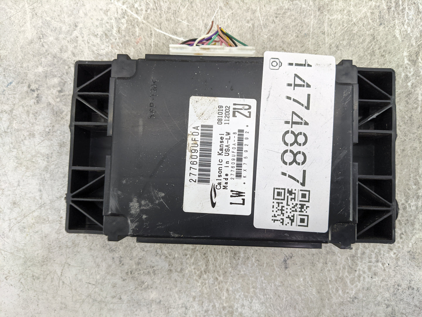 2019-2020 Nissan Murano Temperature Control Module 277609uf0a 1474887 - Oemusedautoparts1.com