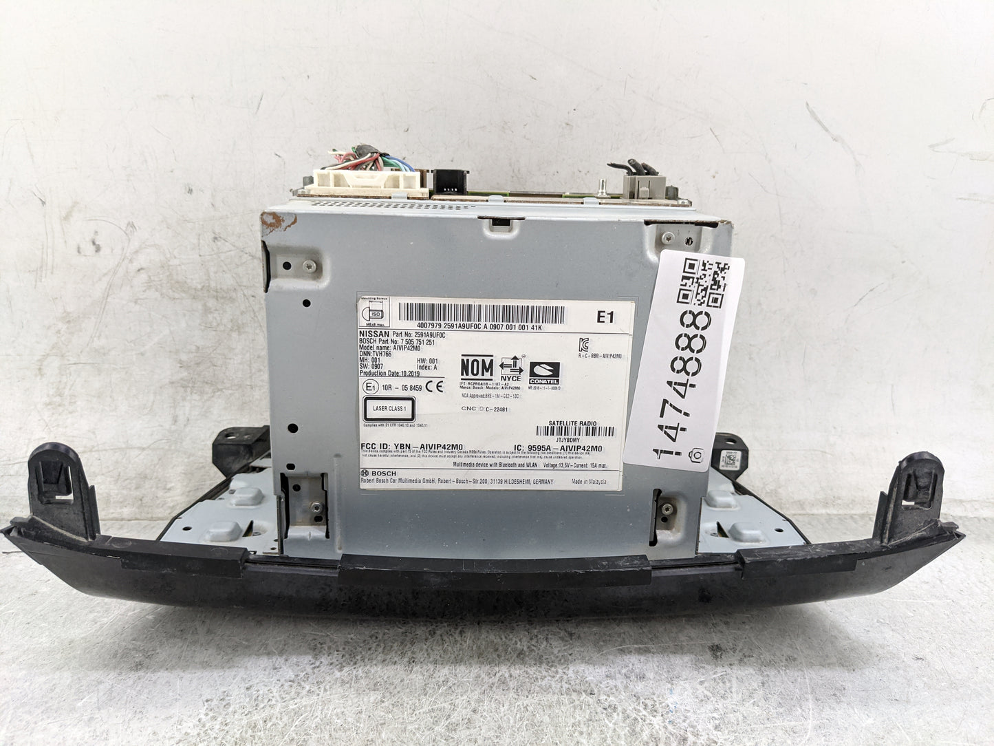 2020 Nissan Murano Radio AM FM Cd Player Receiver Replacement P/N:2591A9UF0C 7505751251, AIVIP42M0, YBN-AIVIP42M0 Fits OEM U