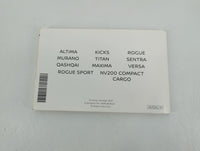 2020 Nissan Nv200 Owners Manual Book Guide P/N:N20E AIVNJU2 OEM Used Auto Parts - Oemusedautoparts1.com