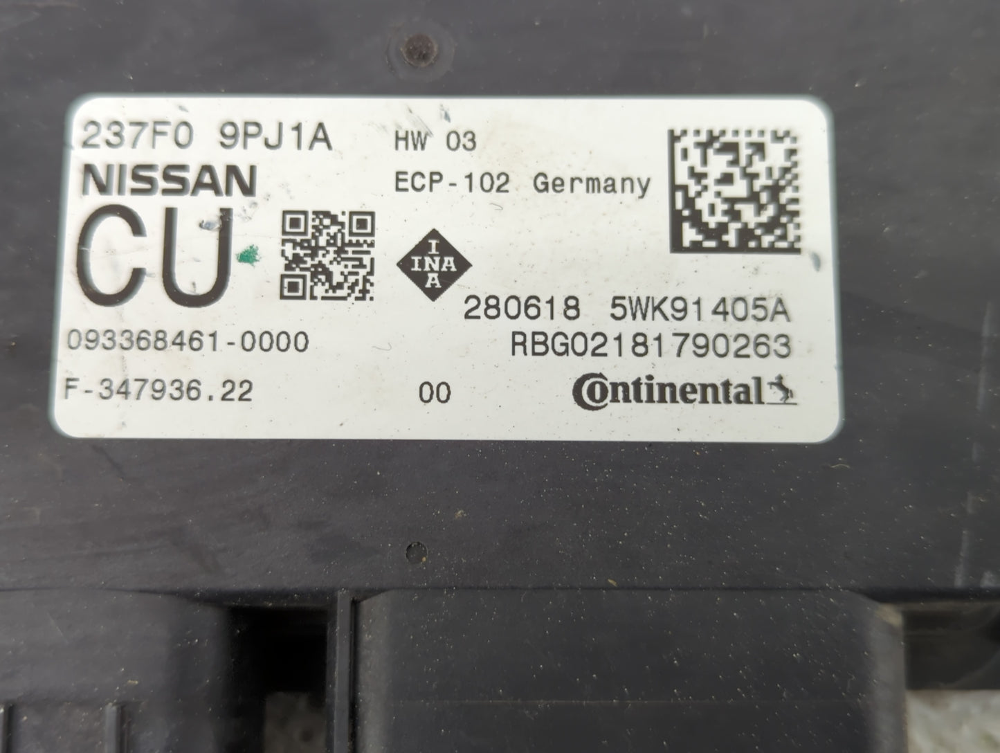2020 Nissan Pathfinder PCM Engine Control Computer ECU ECM PCU OEM P/N:237F0 9PJ1A Fits OEM Used Auto Parts - Oemusedautopar