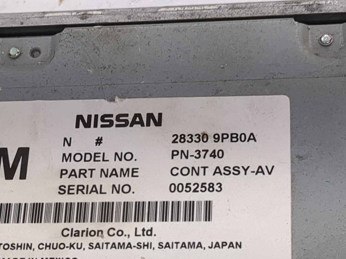 2017-2020 Nissan Pathfinder Radio AM FM Cd Player Receiver Replacement P/N:28330 9PB0A PN-3740 Fits Fits 2017 2018 2019 2020