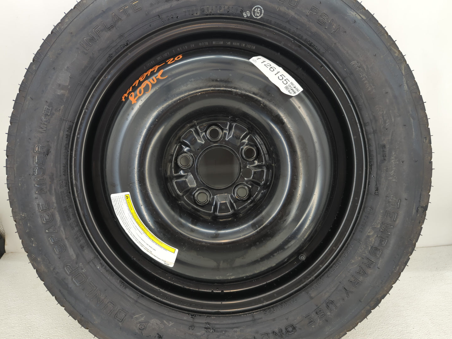 2014-2020 Nissan Rogue Spare Donut Tire Wheel Rim Oem - Oemusedautoparts1.com