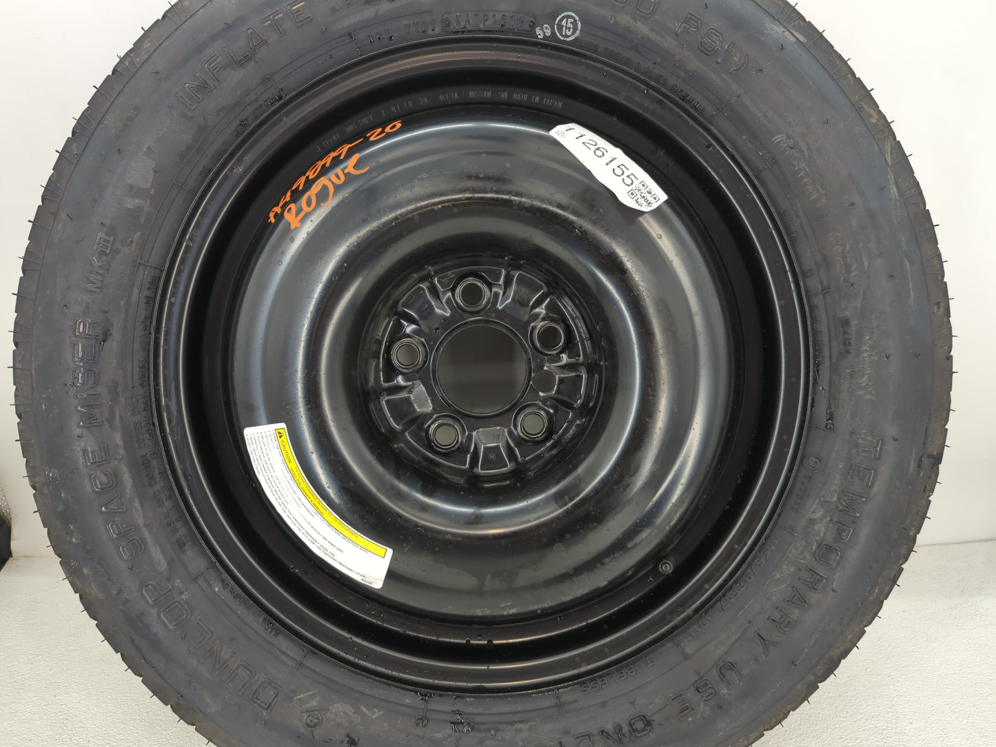 2014-2020 Nissan Rogue Spare Donut Tire Wheel Rim Oem - Oemusedautoparts1.com