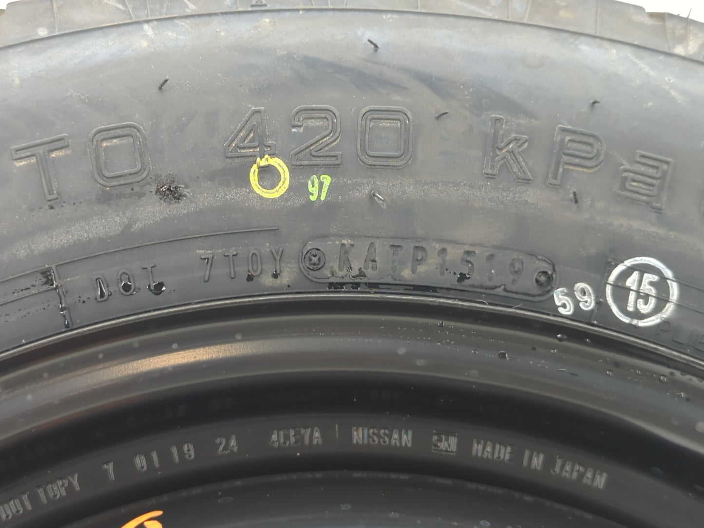 2014-2020 Nissan Rogue Spare Donut Tire Wheel Rim Oem - Oemusedautoparts1.com