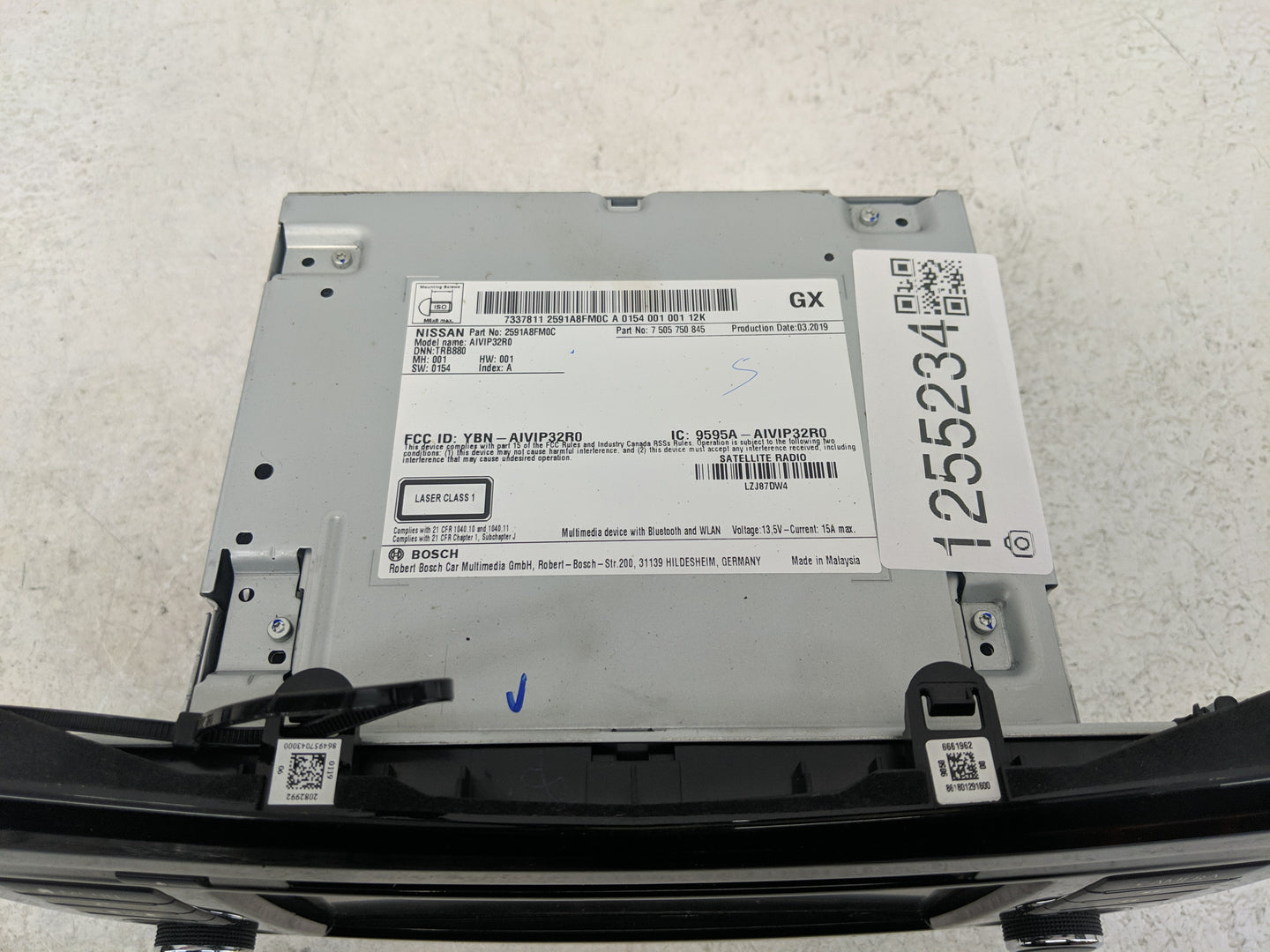 2018-2020 Nissan Rogue Radio AM FM Cd Player Receiver Replacement P/N:2591A8FM0C Fits Fits 2018 2019 2020 OEM Used Auto Part