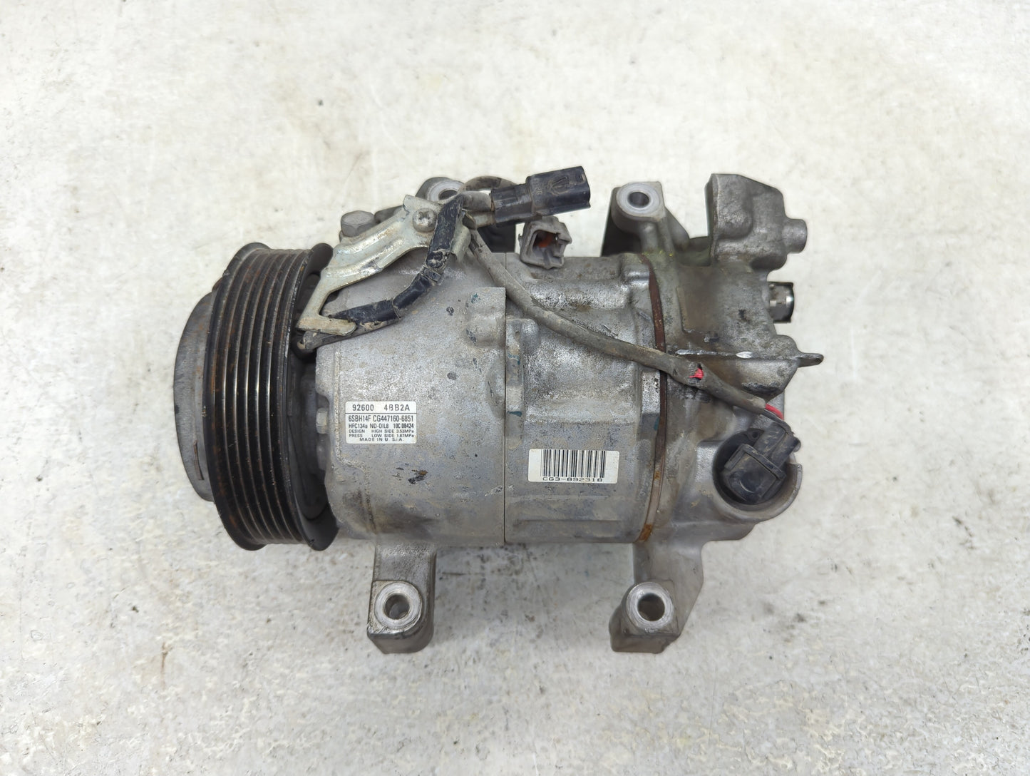 2014-2020 Nissan Rogue Air Conditioning A/c Ac Compressor Oem - Oemusedautoparts1.com