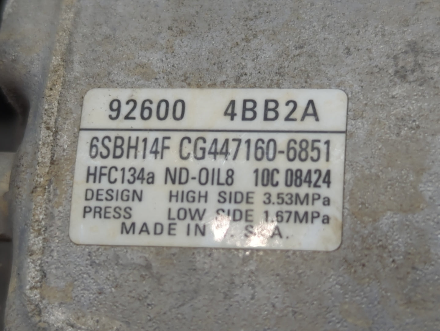 2014-2020 Nissan Rogue Air Conditioning A/c Ac Compressor Oem - Oemusedautoparts1.com