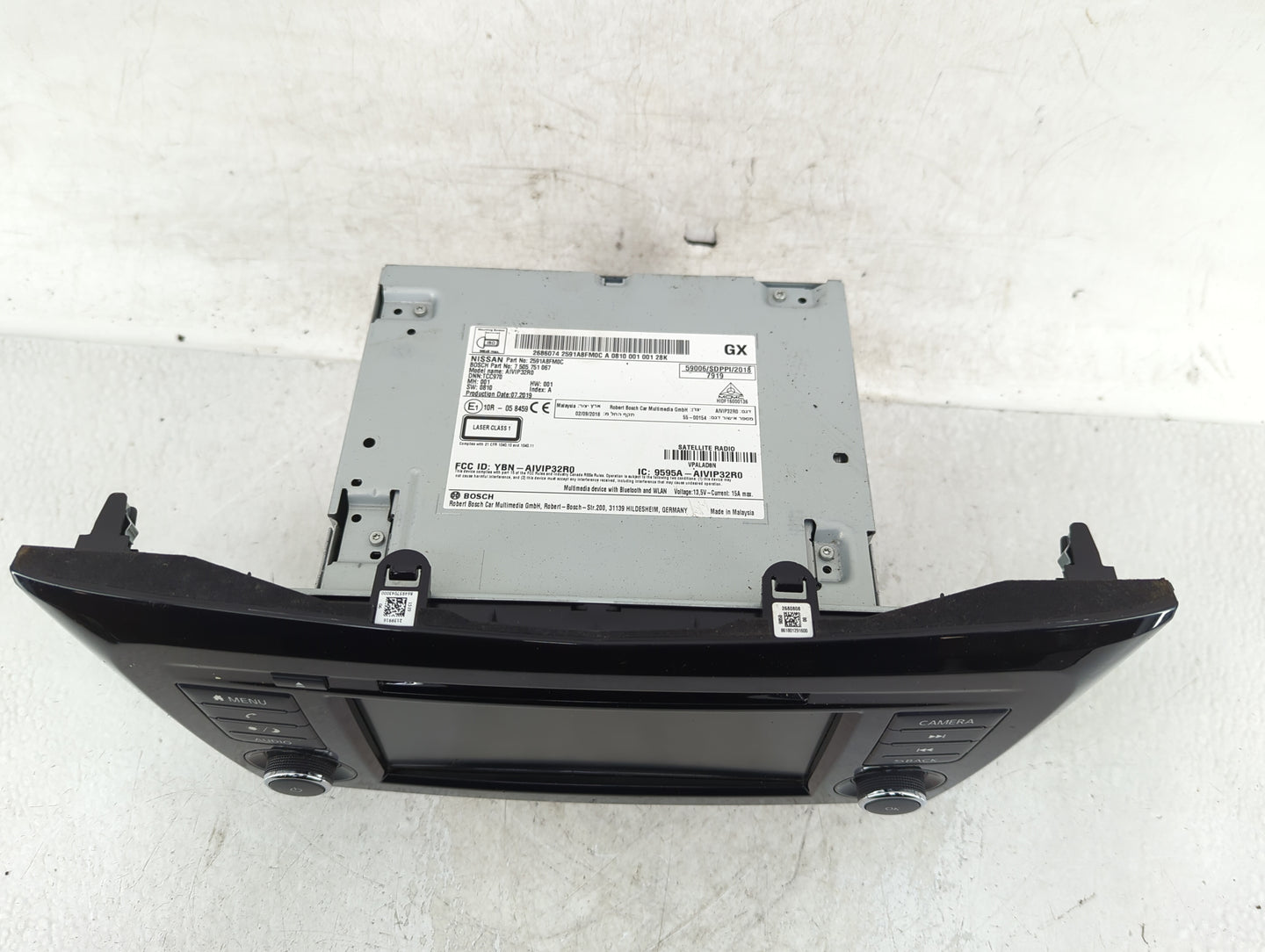 2018-2020 Nissan Rogue Radio AM FM Cd Player Receiver Replacement P/N:2591A8FM0C Fits Fits 2018 2019 2020 OEM Used Auto Part