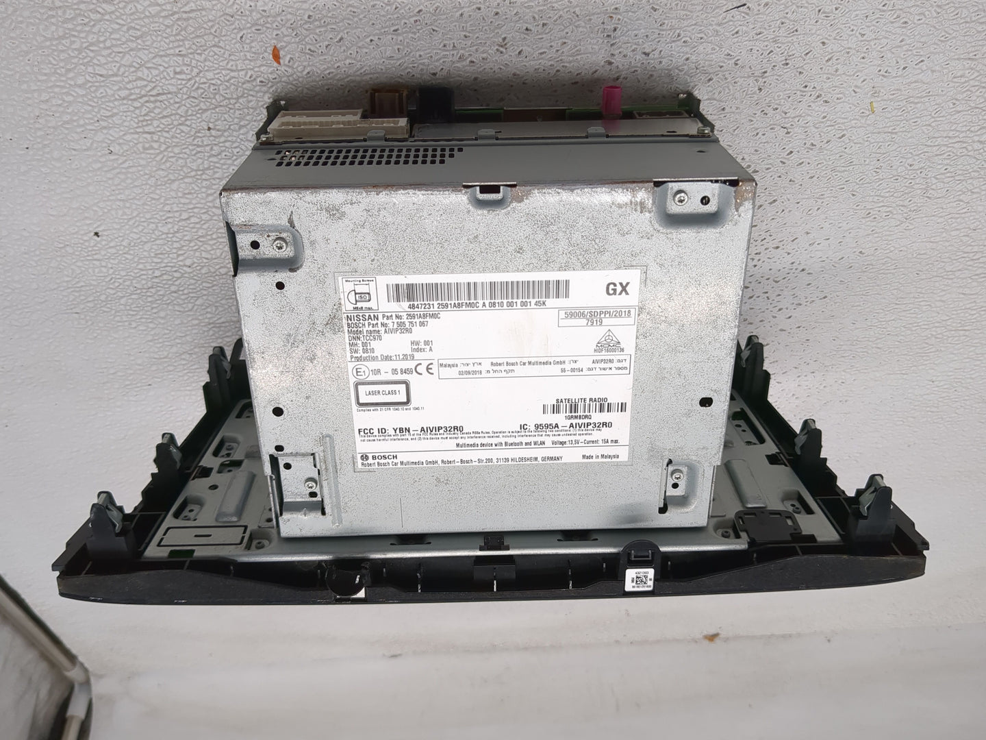 2018-2020 Nissan Rogue Radio AM FM Cd Player Receiver Replacement P/N:2591A8FM0C Fits Fits 2018 2019 2020 OEM Used Auto Part