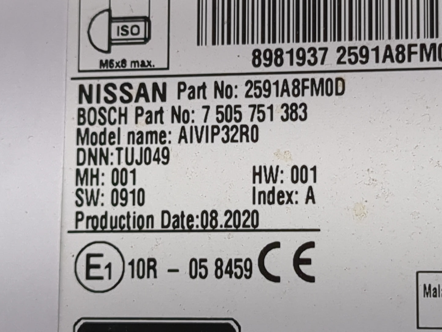 2019-2022 Nissan Rogue Radio AM FM Cd Player Receiver Replacement P/N:2591A8FM0D 7505751383 Fits Fits 2019 2020 2021 2022 OE