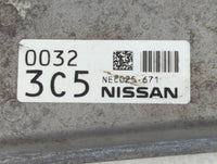 2020-2022 Nissan Sentra PCM Engine Control Computer ECU ECM PCU OEM P/N:NEC050-671 Fits Fits 2020 2021 2022 OEM Used Auto Pa