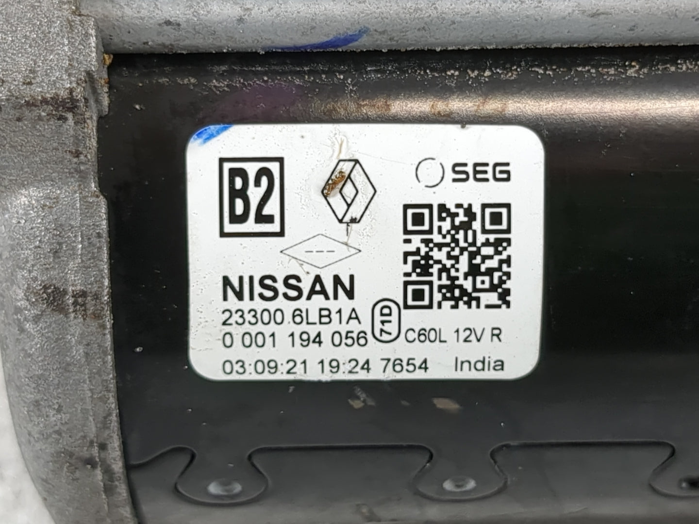 2020-2022 Nissan Sentra Car Starter Motor Solenoid OEM P/N:23300 6LB1A Fits Fits 2020 2021 2022 OEM Used Auto Parts - Oemuse