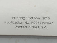 2020 Nissan Sentra Owners Manual Book Guide P/N:N20E AIVNJX2 OEM Used Auto Parts - Oemusedautoparts1.com