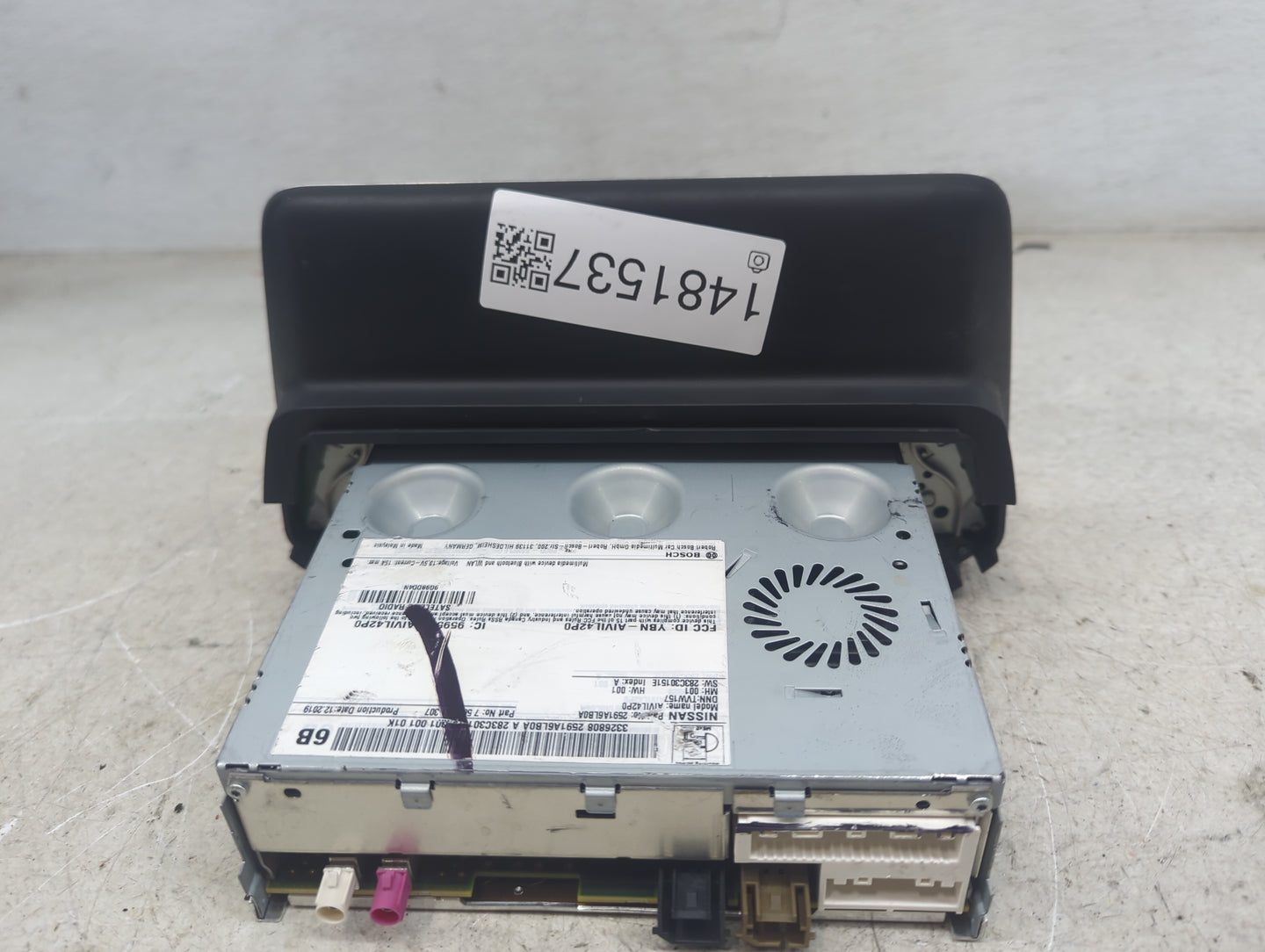 2020-2022 Nissan Sentra Radio AM FM Cd Player Receiver Replacement P/N:2591A6LB0A AIVIL42P0 Fits Fits 2020 2021 2022 OEM Use