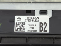 2020-2022 Nissan Sentra Climate Control Module Temperature AC/Heater Replacement P/N:27500 6LB2A T67425C Fits Fits 2020 2021