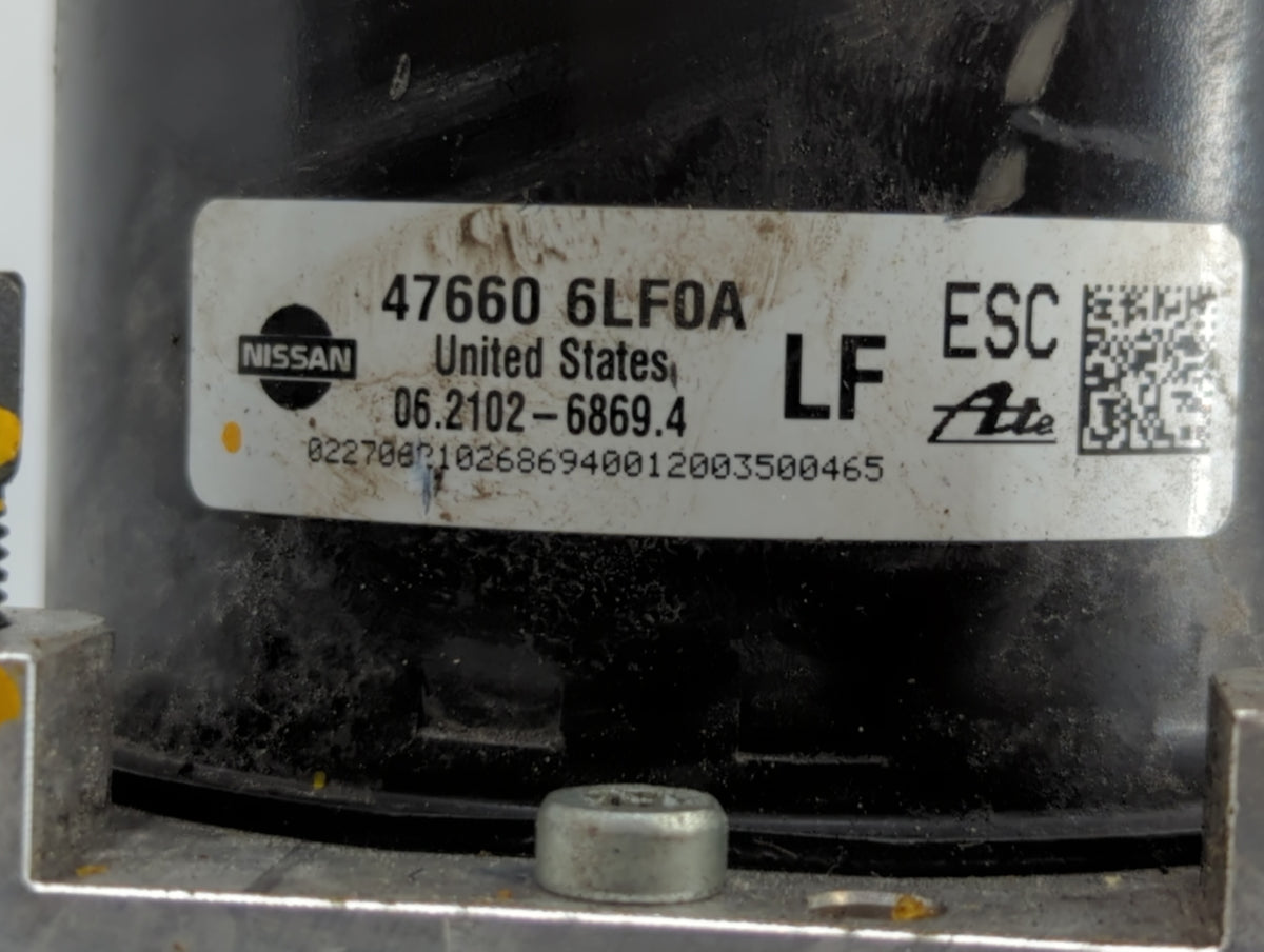 2020-2022 Nissan Sentra Anti-Lock Brake ABS Pump Module Actuator OEM P/N:47660 6LF0A Fits Fits 2020 2021 2022 OEM Used Auto 