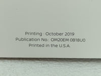 2020 Nissan Sentra Owners Manual Book Guide P/N:OM20EM 0B18U0 OEM Used Auto Parts - Oemusedautoparts1.com