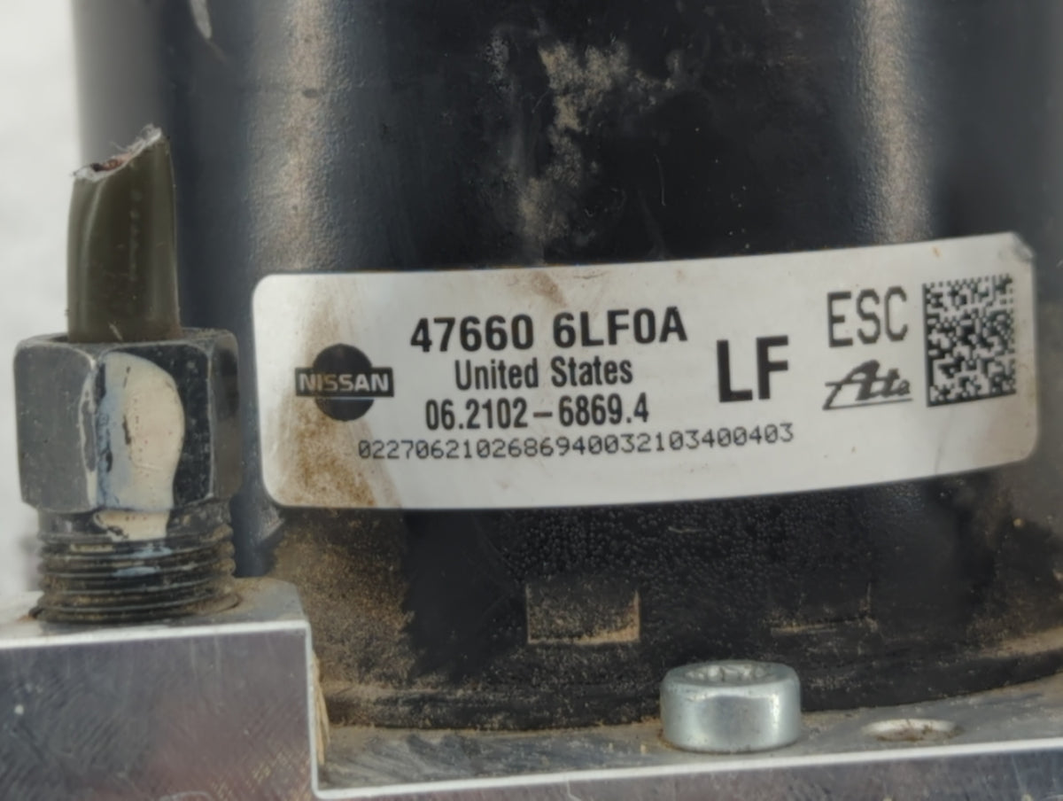 2020-2022 Nissan Sentra Anti-Lock Brake ABS Pump Module Actuator OEM P/N:47660 6LF0A Fits Fits 2020 2021 2022 OEM Used Auto 