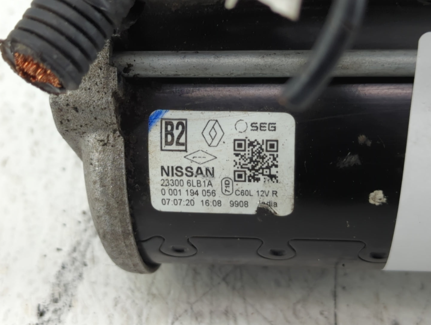 2020-2022 Nissan Sentra Car Starter Motor Solenoid OEM P/N:23300 6LB1A Fits Fits 2020 2021 2022 OEM Used Auto Parts - Oemuse