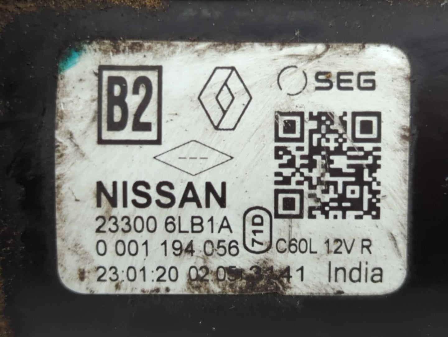 2020-2022 Nissan Sentra Car Starter Motor Solenoid OEM P/N:0 001 194 056 23300 6LB1A Fits Fits 2020 2021 2022 OEM Used Auto 