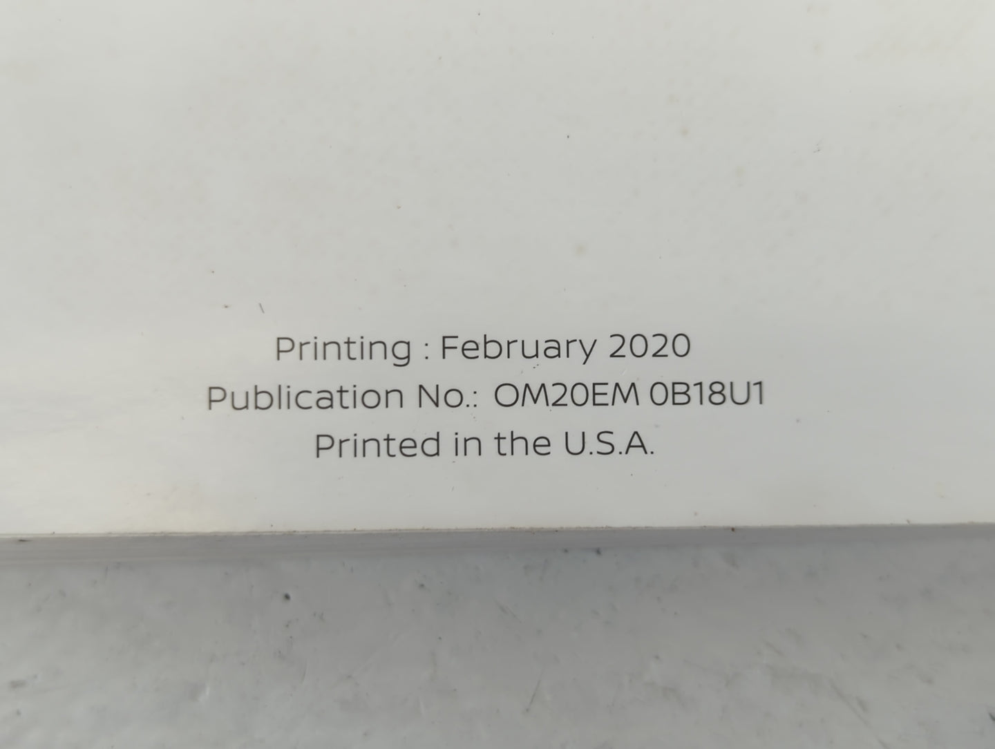 2020 Nissan Sentra Owners Manual Book Guide P/N:OM20EM 0B18U1 OEM Used Auto Parts - Oemusedautoparts1.com