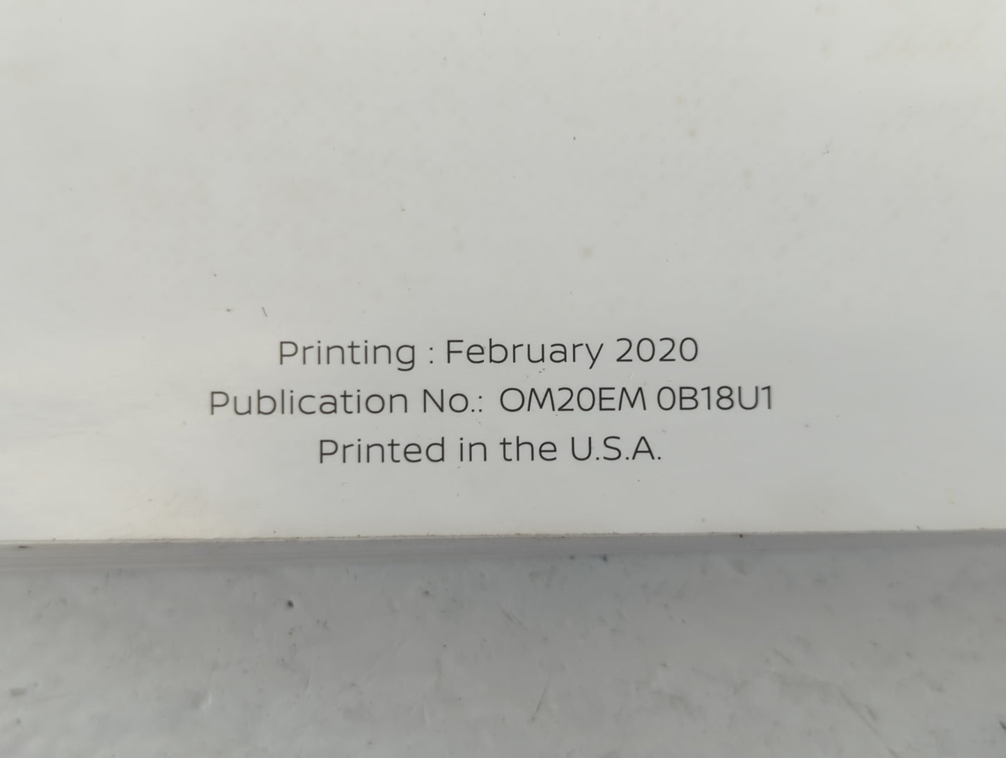 2020 Nissan Sentra Owners Manual Book Guide P/N:OM20EM 0B18U1 OEM Used Auto Parts - Oemusedautoparts1.com