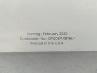 2020 Nissan Sentra Owners Manual Book Guide P/N:OM20EM 0B18U1 OEM Used Auto Parts - Oemusedautoparts1.com
