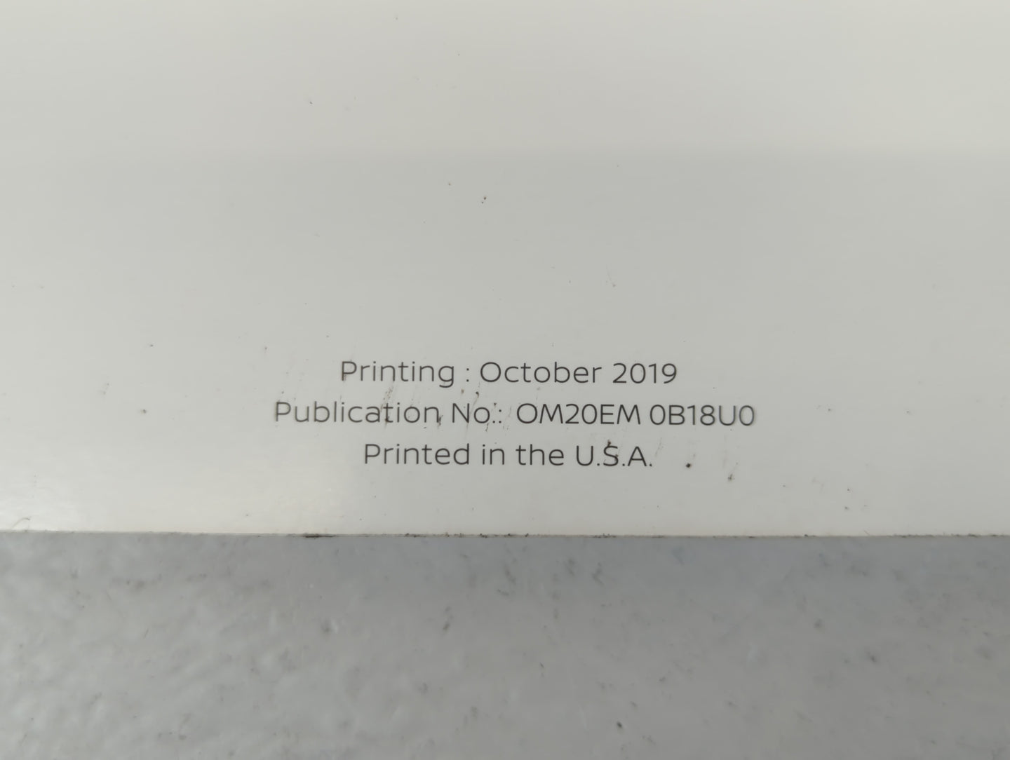 2020 Nissan Sentra Owners Manual Book Guide P/N:OM20EM 0B18U0 OEM Used Auto Parts - Oemusedautoparts1.com